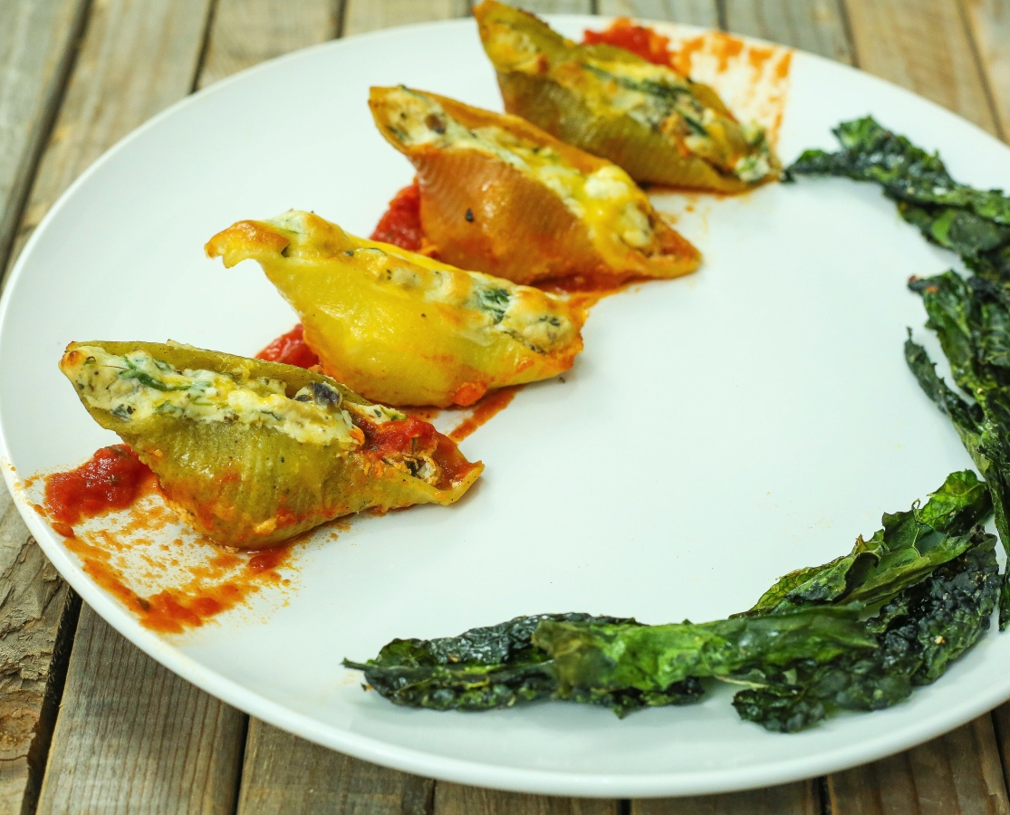 Colored Shell Pasta Recipes Colorful Stuffed Shells | Joodie the Foodie